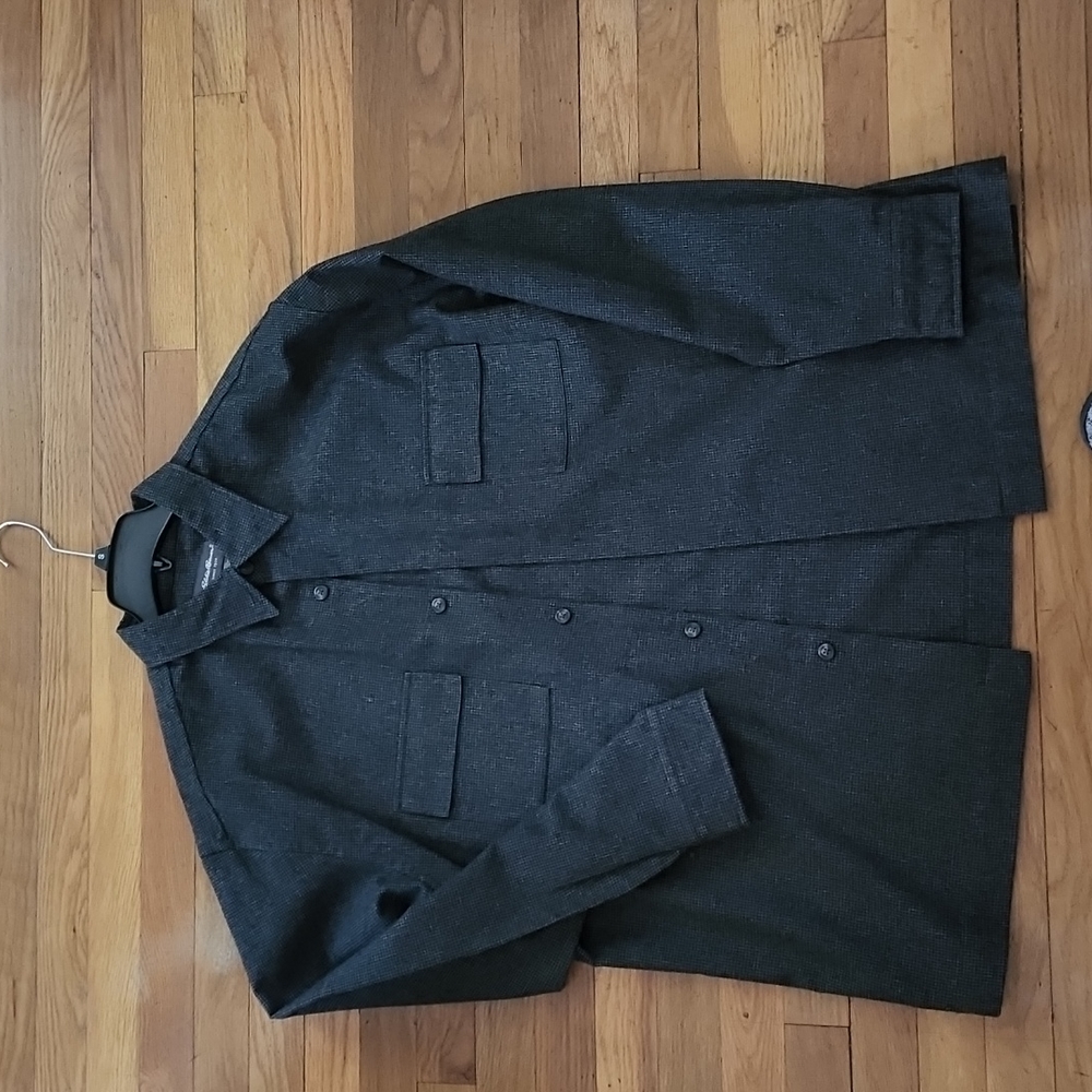 Men's Eddie Bauer wool blend button front shirt